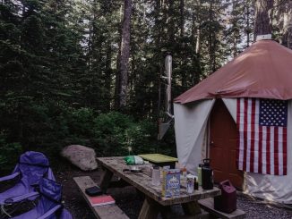 camping med matlagningskurser illustration