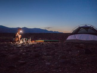 Camping för finsmakare illustration